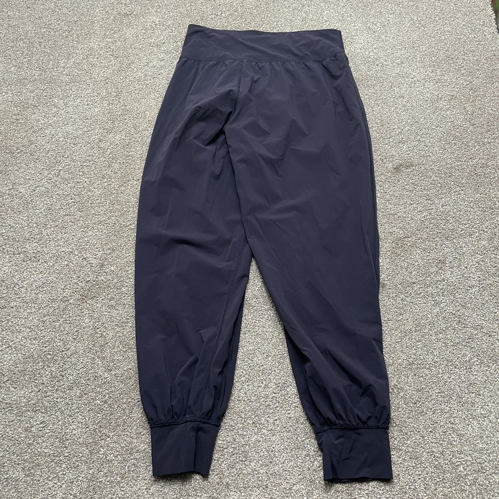Lululemon Joggers Womens 8 Navy Sun Setter Tapered Cuffed Athletic Pants Yoga - Picture 5 of 10